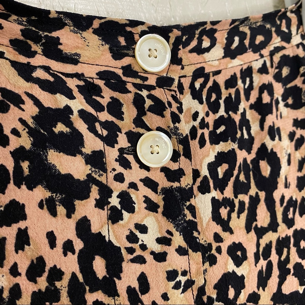 Wilfred Aritzia Amelie Leopard Print Button Front… - image 4
